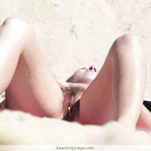 Nudist girl on nude beach