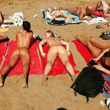 Goodlooking nudist maidenss breasts booty pussy on plage at all