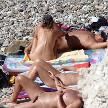  Sexy nude females's pussy, faces, boobs, nipples, booty, at beach..