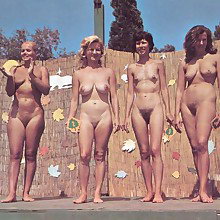  Vintage retro sexy bare damsels's pussy, body, breasts, pubis, at..