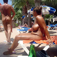  Winsome nudist females's nipples,..