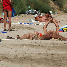  Delightful naturist females's faces, nipples, pussy, legs, body, breasts, booty, at beach nudist..