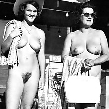  Retro vintage sexy naturist wives's body, pussy, breasts, booty, on..