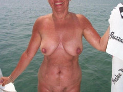 Naturist grown-up dames having starkers boating - Mature Naturists