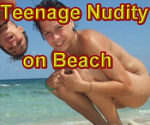 Teenage Nudity  on Beach