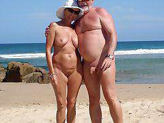 Naked grandmothers coupled with couples mainly naturist beach at all