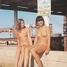 Retro vintage beautiful bare girlss pubis legs breasts pussy at all