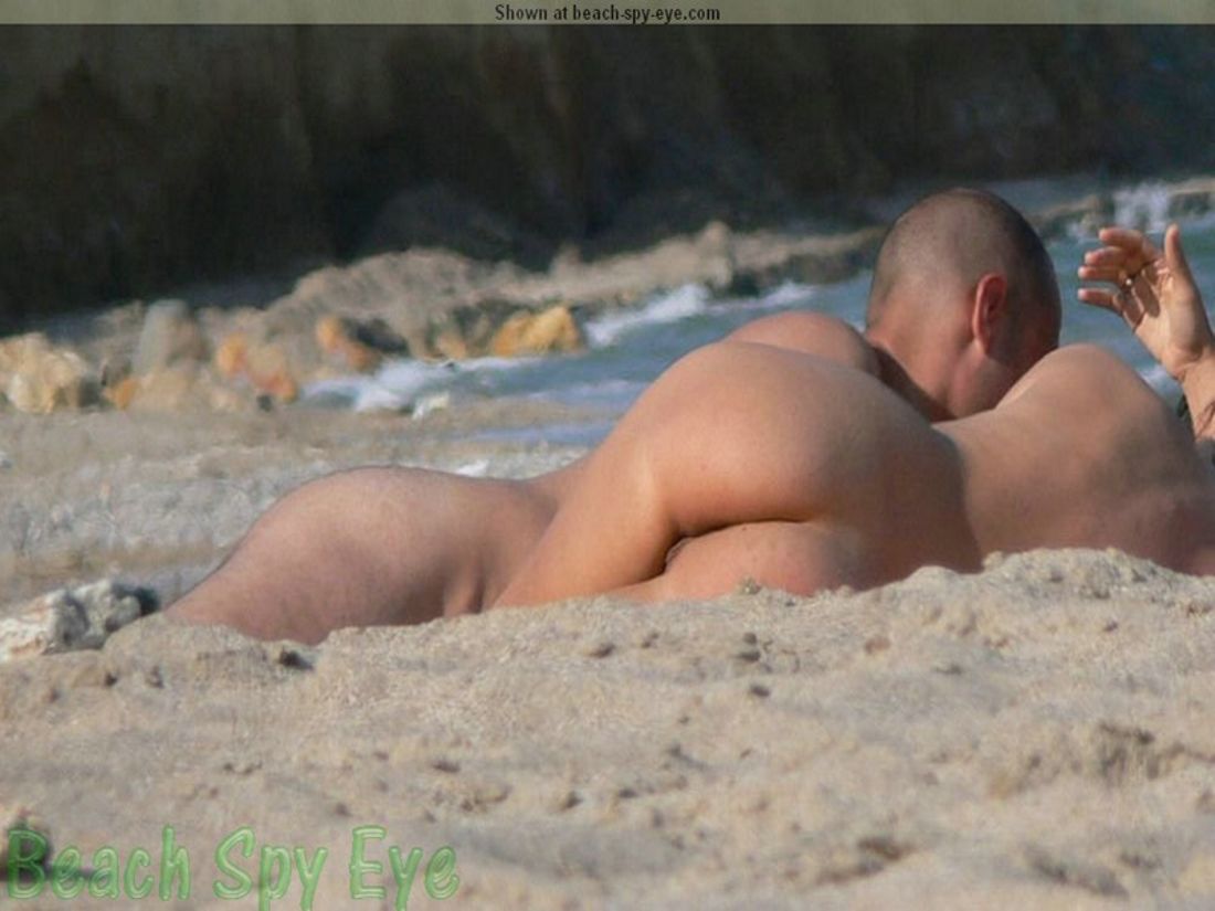 Nude Beaches Pics Spying on couple of nudists to hand beach Scene 4