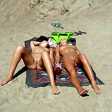  Inviting girls's faces, legs, pussy, pubis, boobs, on beach at pictures..