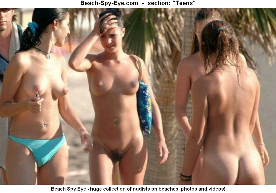 Nude Beaches Pics liberated teen ladies disclaims swimwear on the.. Photo 1