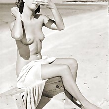  Vintage retro inviting nudist damsels's pubis, body,..
