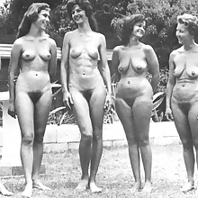  Retro charming nudist maidens's body, pussy, tities, legs, nipples,..