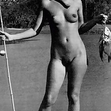  Retro charming nudist maidens's body, pussy, tities, legs, nipples, pubis, faces, at..