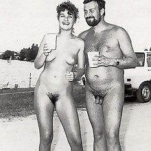  Retro vintage winsome naturist ladies's boobs, legs,..