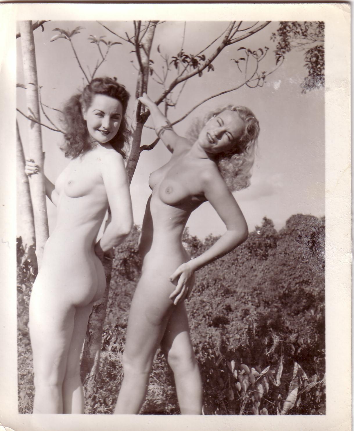 Vintage nudist  Retro vintage graceful nude damsels's tities,.. photography 5