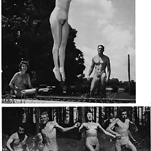  Retro finest nude amateur's body, pubis, pussy, legs, nipples,..