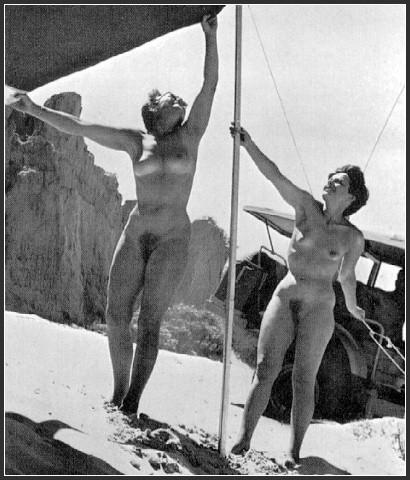 Vintage nudist  Retro vintage lovable naturist girls's fanny,.. View 6