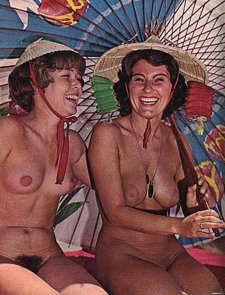Vintage nudist  Vintage retro finest bare damsels's nipples,.. Scene 4