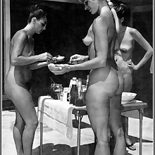  Vintage retro sexy stripped maidens's pussy, fanny, tities, faces,..