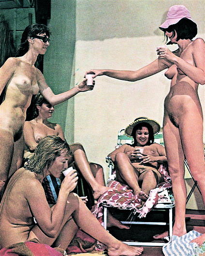 Vintage nudist  Retro glamorous stripped damsels's body,.. photography 5