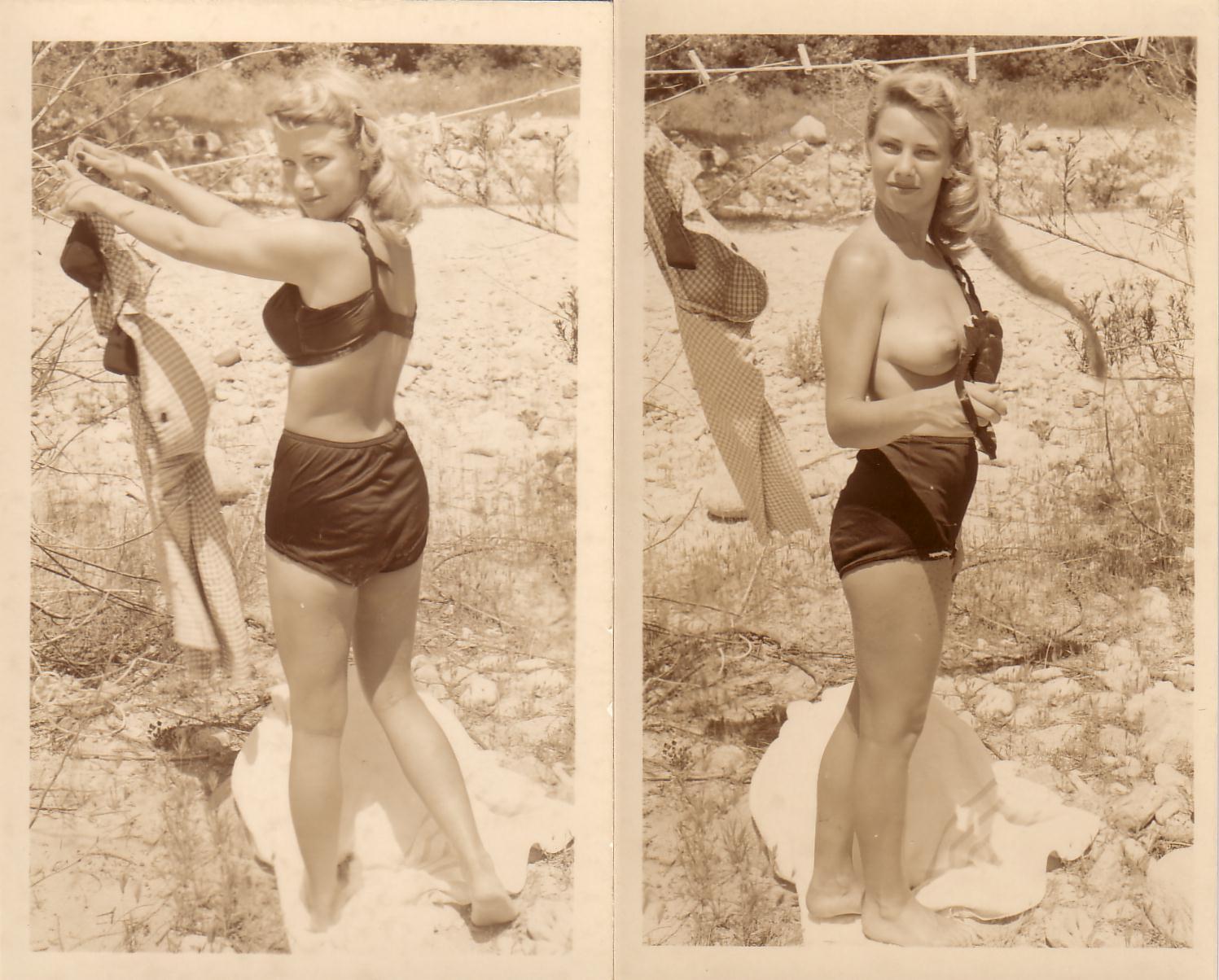 Vintage nudist  Retro pretty ladies's pussy, nipples, body,.. Figure 7