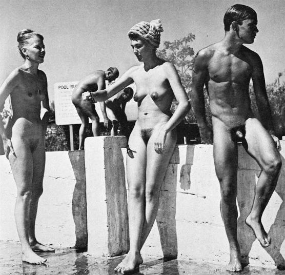 Vintage nudist  Retro vintage winsome naturist girls's pussy,.. Scene 4