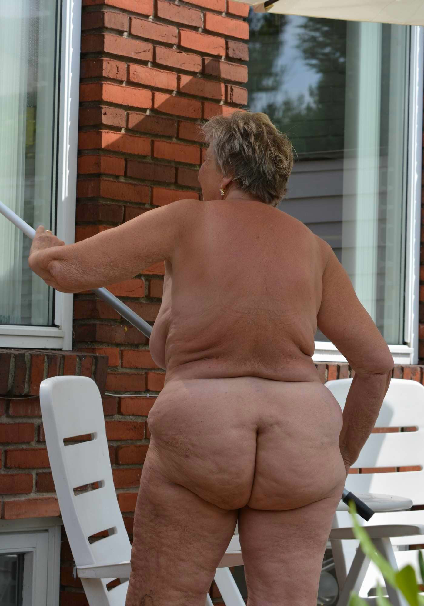 all Naturist grannies doing a exposed gardening -.. Image 3