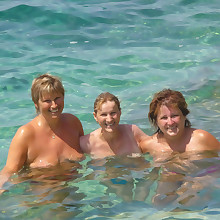 Naturist of age women less an increment of youthfull girls