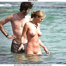 tanned girl nudists flirts with nudist men nude..